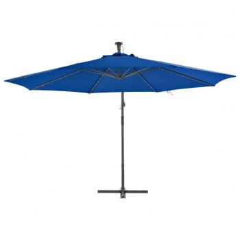 Ampelschirm mit Alu-Mast 350 cm Blau