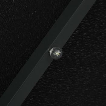 Ampelschirm mit LED-Leuchten und Stahlmast 300 cm Schwarz
