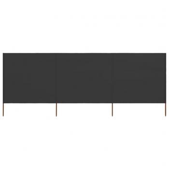 ARDEBO.de - 3-teiliges Windschutzgewebe 400 x 80 cm Anthrazit