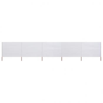 ARDEBO.de - 5-teiliges Windschutzgewebe 600 x 160 cm Sandweiß