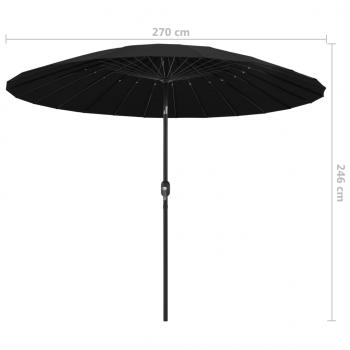 Sonnenschirm mit Aluminium-Mast 270 cm Schwarz