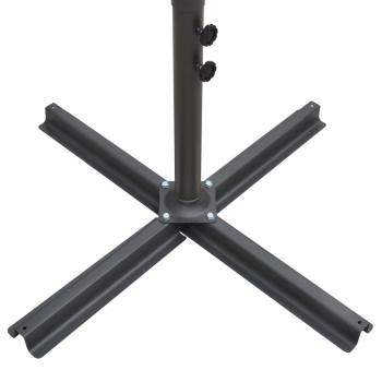 Doppelsonnenschirm mit Stahlmast 250×250 cm Schwarz
