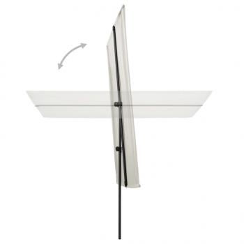 Sonnenschirm mit Aluminium-Mast 180 x 110 cm Sandweiß 
