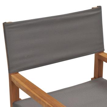 ARDEBO.de - Regiestuhl Massivholz Teak Grau