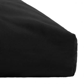 Palettenkissen Schwarz 120x80x12 cm Stoff