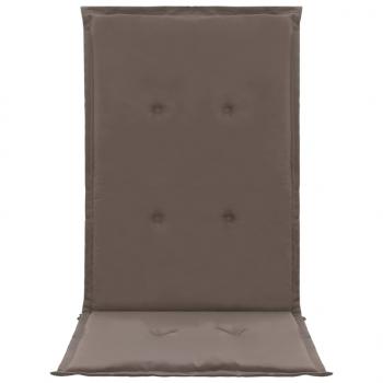 Gartenstuhlauflagen für Hochlehner 4Stk. Taupe 120x50x3cm Stoff