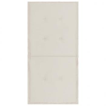 Gartenstuhlauflagen für Niedriglehner 4 Stk. Creme 100x50x3 cm