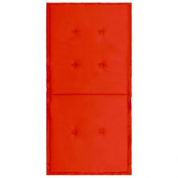 Gartenstuhlauflagen für Niedriglehner 2 Stk. Rot 100x50x3 cm