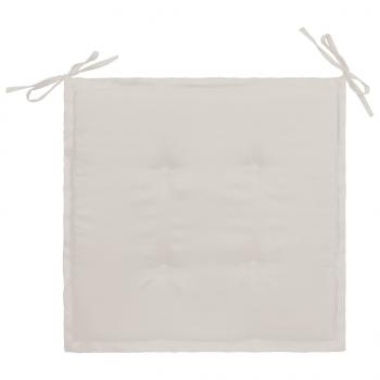 Gartenstuhl-Kissen 2 Stk. Creme 50x50x3 cm Oxford-Gewebe