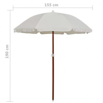 Sonnenschirm mit Stahlmast 180 cm Sandfarben