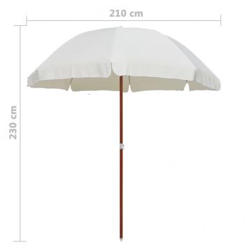 Sonnenschirm mit Stahlmast 240 cm Sandfarben