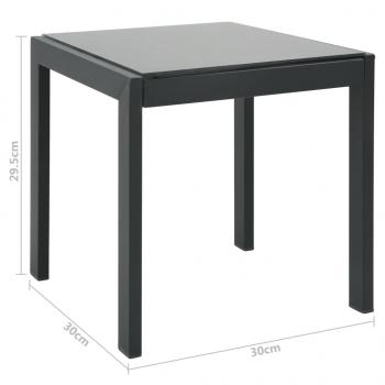 Sonnenliegen 2 Stk. mit Tisch Textilene und Stahl