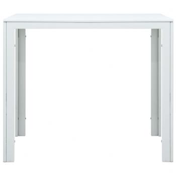 Couchtisch Weiß 78x78x74 cm HDPE Holzoptik