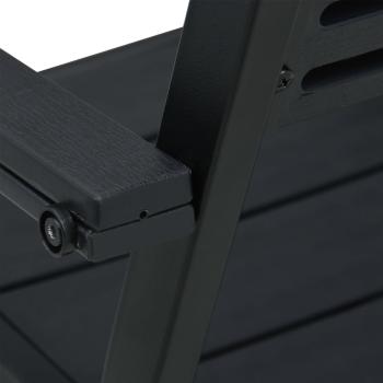 Gartenstühle 2 Stk. Schwarz HDPE Holz-Optik 