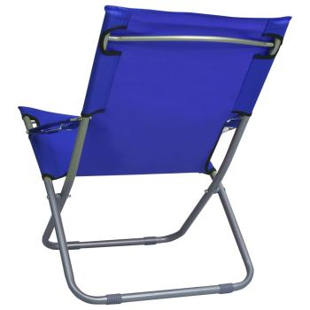 ARDEBO.de - Klappbare Strandstühle 2 Stk. Stoff Blau