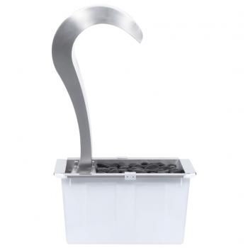 Garten-Wasserfall Silbern 52,4x34,2x82 cm Edelstahl