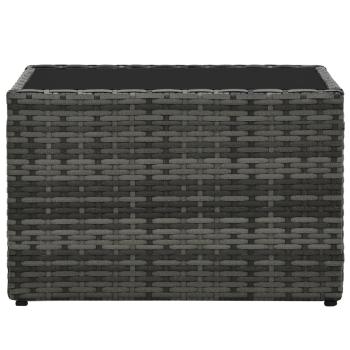 ARDEBO.de - 5-tlg. Garten-Sofagarnitur mit Auflagen Poly Rattan Grau