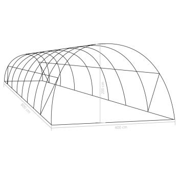 Gewächshaus 32 m² 8x4x2 m
