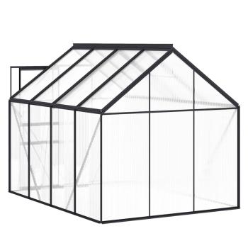 Gewächshaus mit Fundament Anthrazit Aluminium 4,75 m²