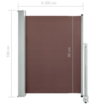 Ausziehbare Seitenmarkise 100x300 cm Braun 