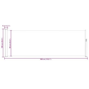 Ausziehbare Seitenmarkise 100×300 cm Schwarz