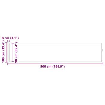 Ausziehbare Seitenmarkise 100×500 cm Braun