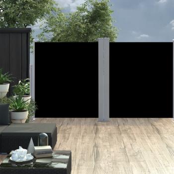 ARDEBO.de - Ausziehbare Seitenmarkise Schwarz 140 x 600 cm