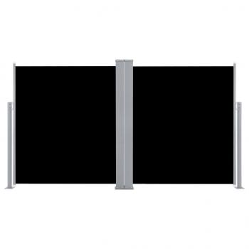 Ausziehbare Seitenmarkise Schwarz 140 x 600 cm