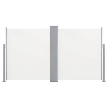 Ausziehbare Seitenmarkise Doppelt 170 x 600 cm Creme