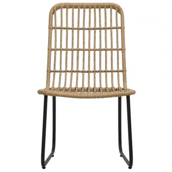 ARDEBO.de - Gartenstühle 2 Stk. Poly Rattan Eiche