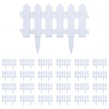 Rasenkanten 25 Stk. Weiß 10 m PP