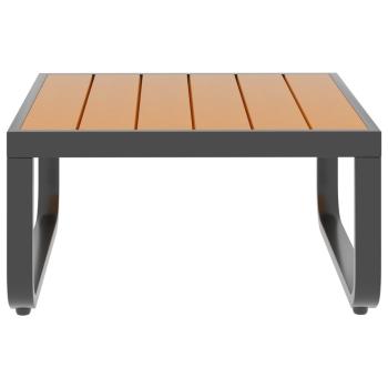 ARDEBO.de - 4-tlg. Garten-Ecksofa-Set mit Auflagen Aluminium und WPC