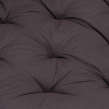 Palettenkissen Baumwolle 120×80×10 cm Anthrazit
