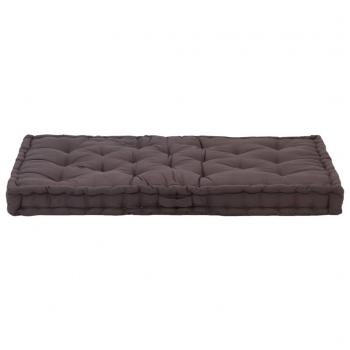 Palettenkissen Baumwolle 120×80×10 cm Anthrazit