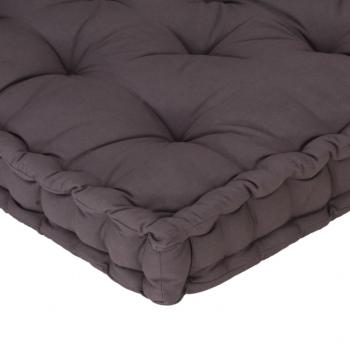 Palettenkissen Baumwolle 120×80×10 cm Anthrazit