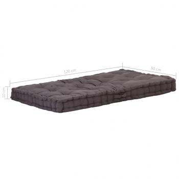 Palettenkissen Baumwolle 120×80×10 cm Anthrazit