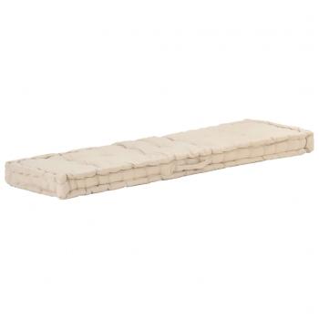 ARDEBO.de - Palettenkissen Baumwolle 120×40×7 cm Beige