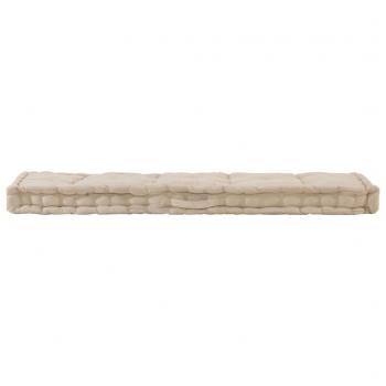 Palettenkissen Baumwolle 120×40×7 cm Beige