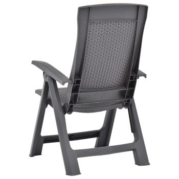 ARDEBO.de - Verstellbare Gartenstühle 2 Stk. Kunststoff Moccafarben