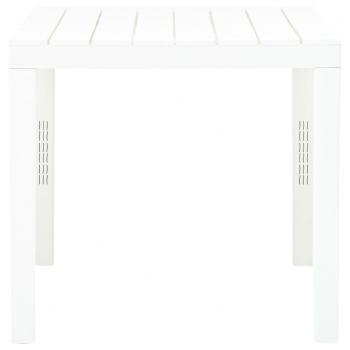 Gartentisch Weiß 78x78x72 cm Kunststoff