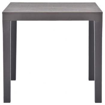 Gartentisch Moccafarben 78 x 78 x 72 cm Kunststoff