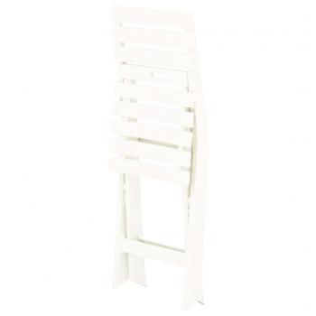 Klappbare Gartenstühle 2 Stk. Kunststoff Weiß