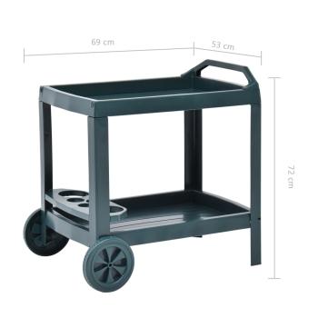 Getränkewagen Grün 69×53×72 cm Kunststoff
