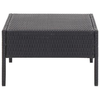 5-tlg. Garten-Sofagarnitur mit Auflagen Poly Rattan Schwarz