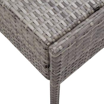 5-tlg. Garten-Sofagarnitur mit Auflagen Poly Rattan Grau