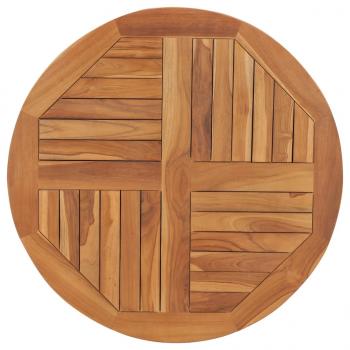 ARDEBO.de - Tischplatte Massivholz Teak Rund 2,5 cm 80 cm