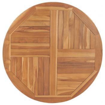 Tischplatte Massivholz Teak Rund 2,5 cm 90 cm