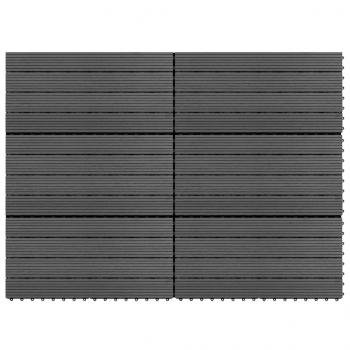 ARDEBO.de - WPC-Fliesen 60×30 cm 6 Stk. 1m² Grau