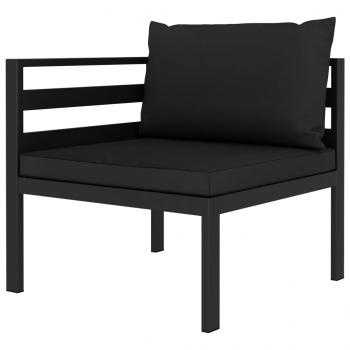 ARDEBO.de - Modular-Sofa-Eckteil 1 Stk. mit Kissen Aluminium Anthrazit