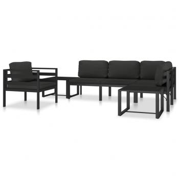 Modular-Sofa-Eckteil 1 Stk. mit Kissen Aluminium Anthrazit